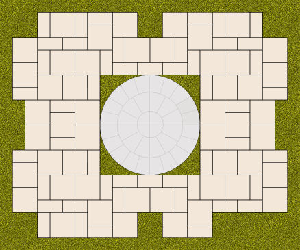 patio slab layout